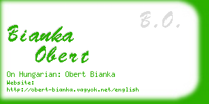 bianka obert business card